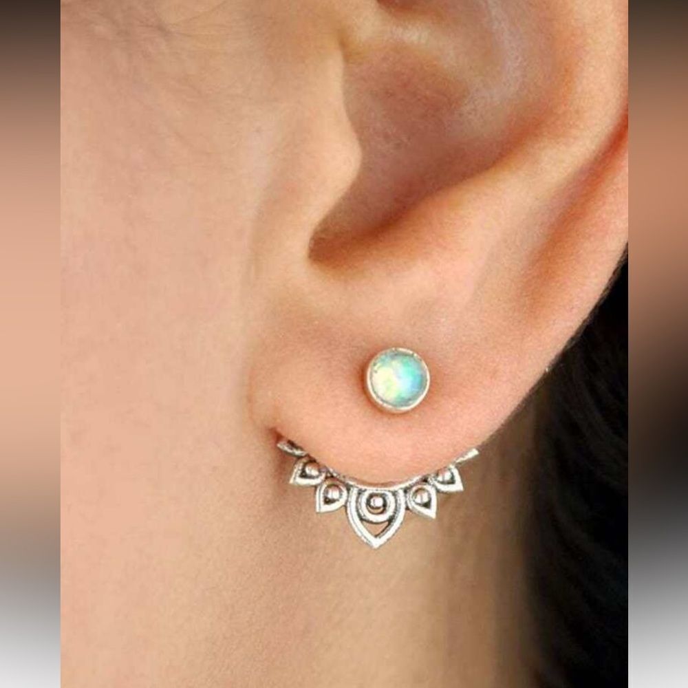 Elegant Silver Earrings N975